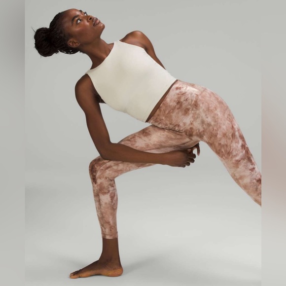 21.25” Lululemon Align HR Shine Diamond Dye Misty Shell Cacao Diffuse Dot Foil 6 - Picture 7 of 17